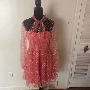 Pink Polk A Dot Dress